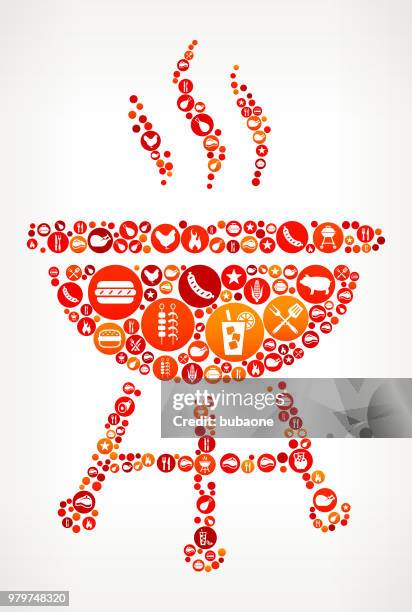 grill barbecue party icon pattern background - iced tea stock illustrations