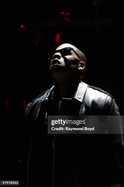 Rapper Jay Z performs at the United Center in Chicago, Illinois on MARCH 18, 2010.