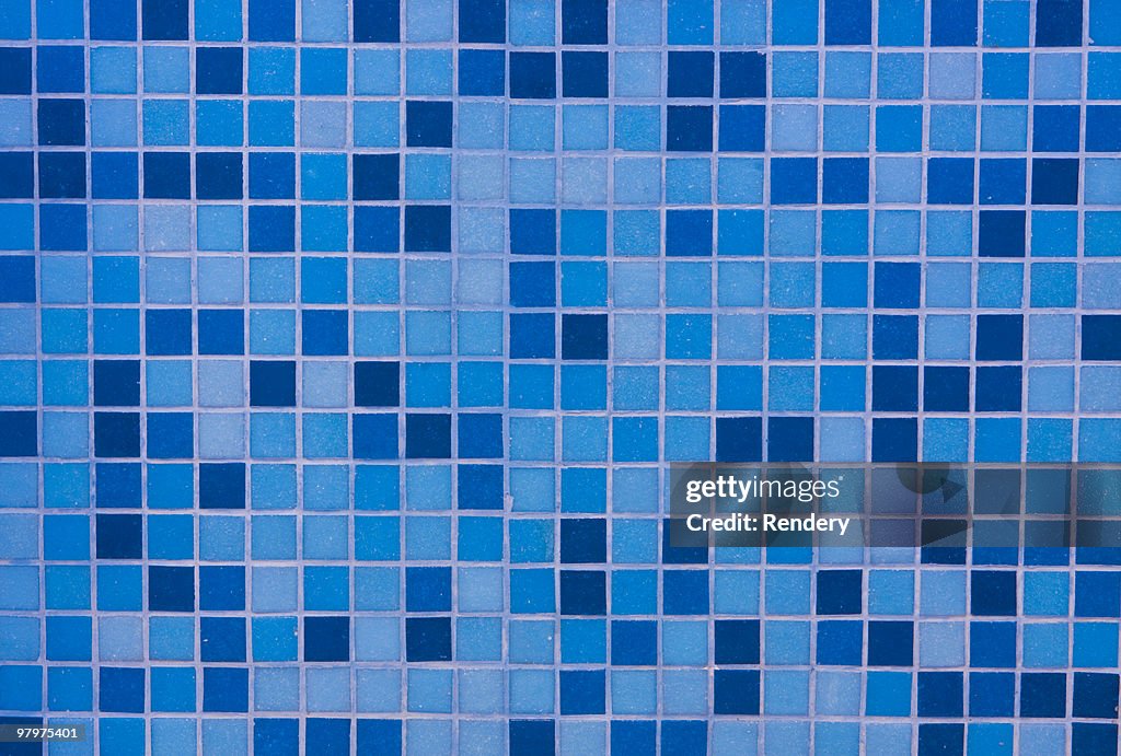 Blue tiles mosaic