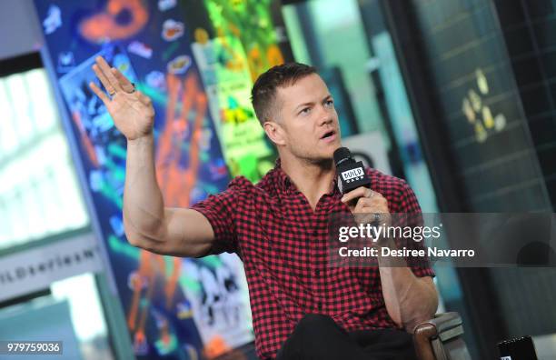 Singer Dan Reynolds of Imagine Dragons attends Build Series to discuss the HBO documentary 'Believer' at Build Studio on June 20, 2018 in New York...