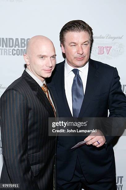 Michael Cerveris and Alec Baldwin attend the Roundabout Theatre Company's 2010 Spring Gala at Studio 54 on March 22, 2010 in New York City.