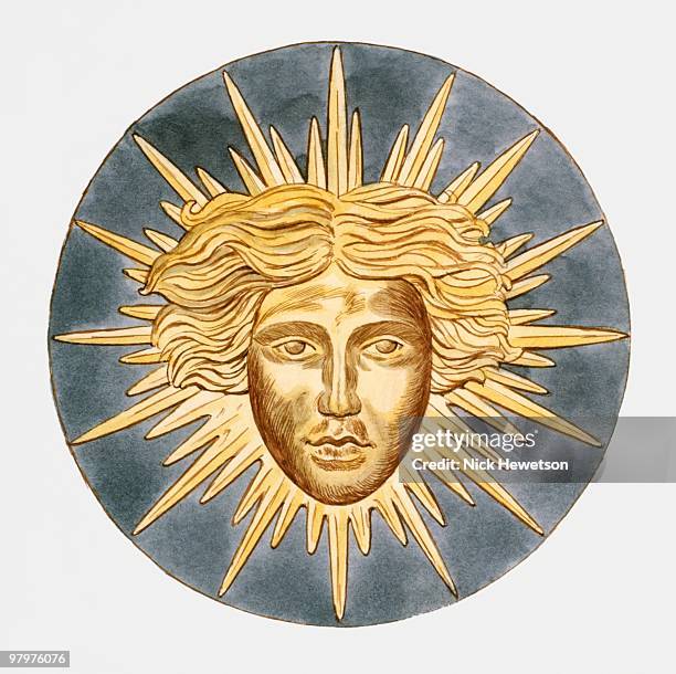 illustrations, cliparts, dessins animés et icônes de illustration of sun king emblem of louis xiv of france - louis xiv