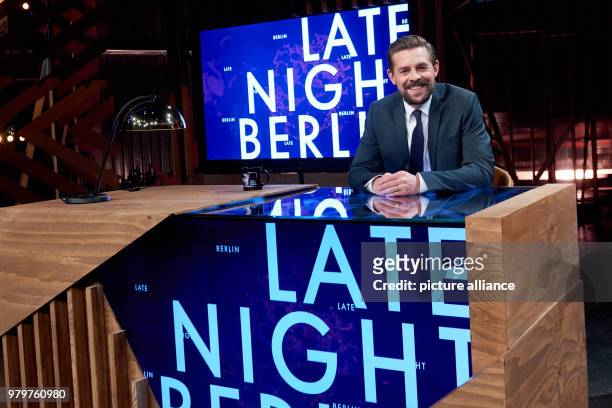 March 2018, Germany, Potsdam: Klaas Heufer-Umlauf sits in the studio of his new late night show 'Late Night Berlin'. Starting from 13 March,...