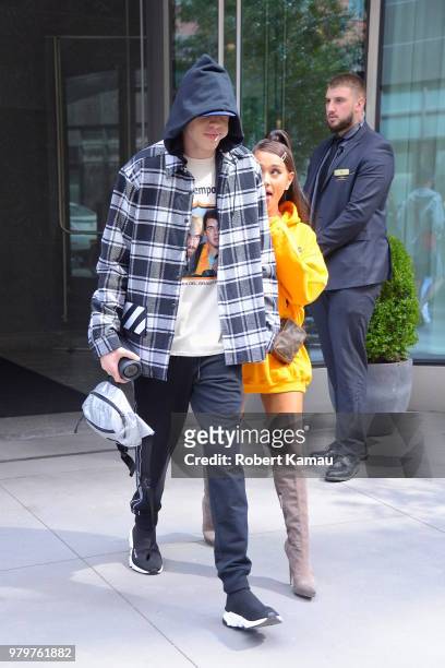 Ariana Grande and Pete Davidson on June 20, 2018 in New York City.