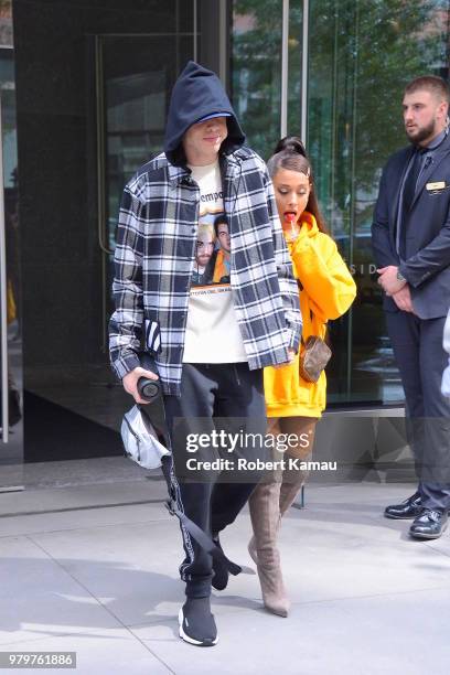 Ariana Grande and Pete Davidson on June 20, 2018 in New York City.