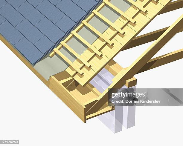 double lap roof tiling, close-up - tile roof stock illustrations