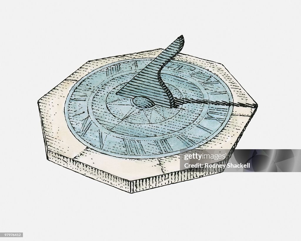 Illustration of sundial