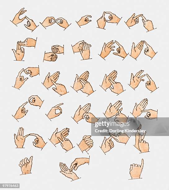 Sign Language Representing Images 250 Hand Alphabet Sign Language Stock Photos, High-Res Pictures, and ...