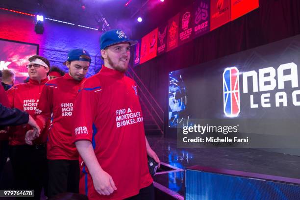 Lets Get It Ramo of the Pistons Gaming Team after the game against the Cavs Legion Gaming Club on June 16, 2018 at the NBA 2K League Studio Powered...
