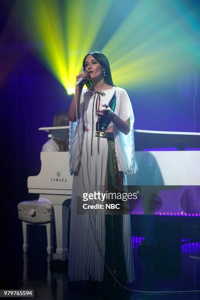 Episode 700 -- Pictured: Musical guest Kacey Musgraves performs on June 20, 2018 --
