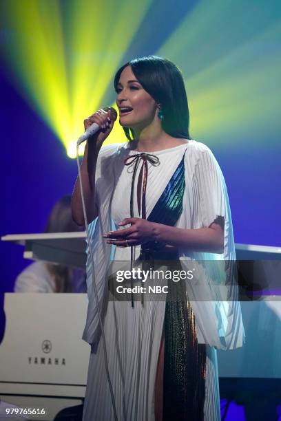 Episode 700 -- Pictured: Musical guest Kacey Musgraves performs on June 20, 2018 --