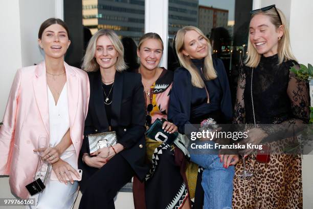 Vicky Heiler, Lisa Hahnbueck, Nina Suess, Juliane Diesner and Sonia Lyson attend the 'Roger Vivier Loves Berlin' event at Soho House on June 20, 2018...