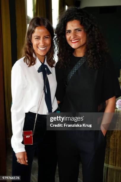 Rabea Schif and Leyla Piedayesh attend the 'Roger Vivier Loves Berlin' event at Soho House on June 20, 2018 in Berlin, Germany.