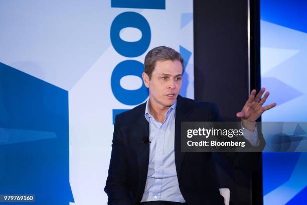 Patrick Whitesell, chairman of William Morris Endeavor Entertainment LLC, speaks during the Bloomberg Breakaway CEO Summit in New York, U.S., on...