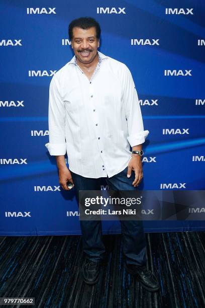 Astrophysicist Neil deGrasse Tyson attends the IMAX exclusive experience for Jurassic World: Fallen Kingdom at AMC Loews Lincoln Square IMAX on June...