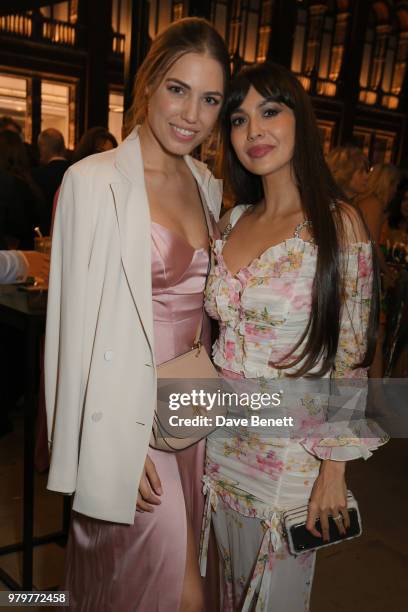 Amber Le Bon and Zara Martin attend the Summer Party at the V&A in partnership with Harrods at the Victoria and Albert Museum on June 20, 2018 in...