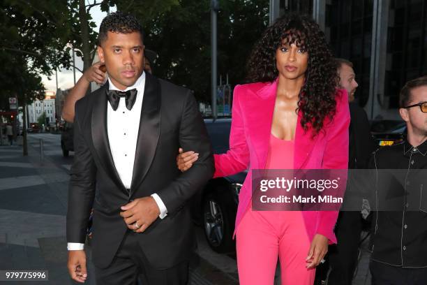 Russell Wilson and Ciara attending The Victoria and Albert Museum Summer Party on June 20, 2018 in London, England.