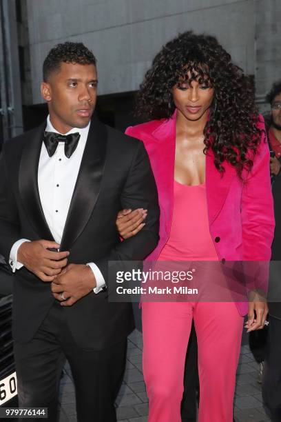 Russell Wilson and Ciara attending The Victoria and Albert Museum Summer Party on June 20, 2018 in London, England.