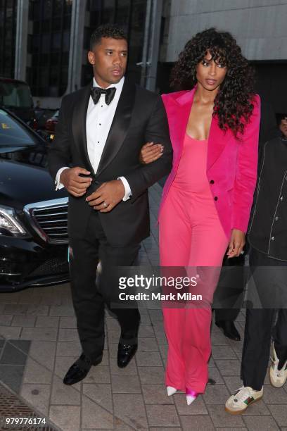 Russell Wilson and Ciara attending The Victoria and Albert Museum Summer Party on June 20, 2018 in London, England.