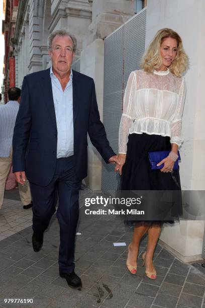 Jeremy Clarkson and Lisa Hogan attending The Victoria and Albert Museum Summer Party on June 20, 2018 in London, England.