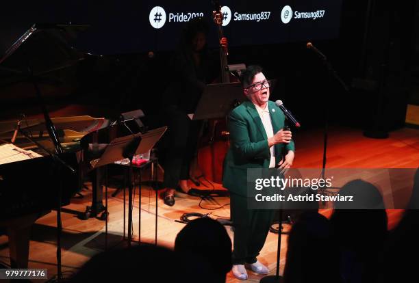 Lea DeLaria performs onstage during PRIDE PLACE at Samsung 837 - Comedy Night with Lea DeLaria on June 20, 2018 in New York City.