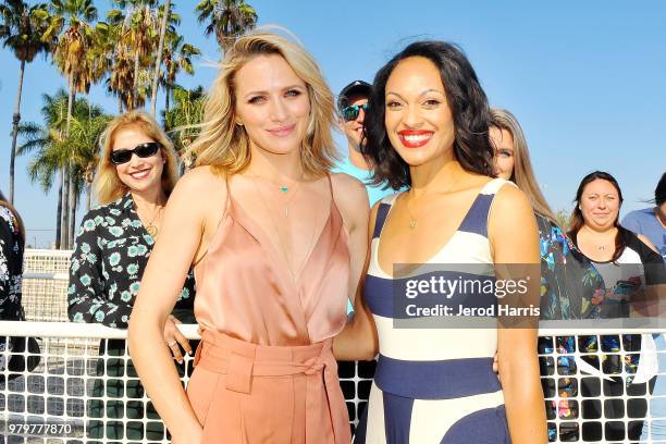 Shantel VanSanten and Cynthia Addai-Robinson attend 'Shooter' Season 3 Red Carpet And Special Screening At Marine Corps Air Station Miramar at Marine...