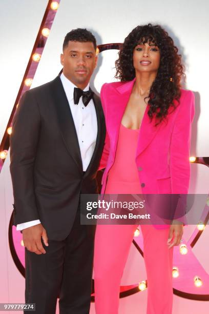 Russell Wilson and Ciara attend the Summer Party at the V&A in partnership with Harrods at the Victoria and Albert Museum on June 20, 2018 in London,...