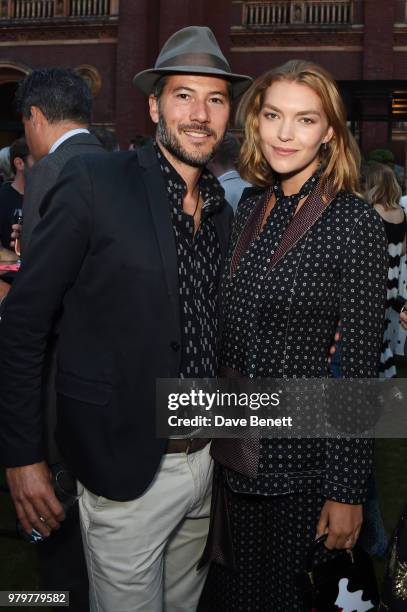 Boniface Verney-Carron and Arizona Muse attend the Summer Party at the V&A in partnership with Harrods at the Victoria and Albert Museum on June 20,...