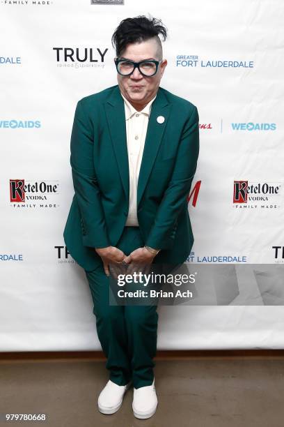 Actor, singer and comedian Lea DeLaria celebrates at PRIDE PLACE in partnership with LGBTQ ally and Ketel One Family-Made Vodka on June 20, 2018 at...