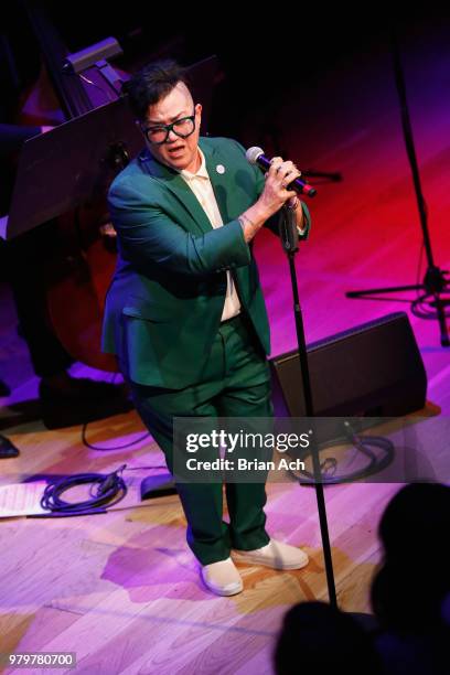 Lea DeLaria performs onstage at PRIDE PLACE in partnership with LGBTQ ally and Ketel One Family-Made Vodka on June 20, 2018 at Samsung 837 in New...