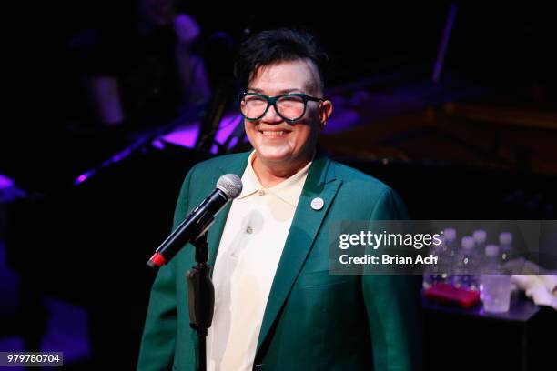 Lea DeLaria performs onstage at PRIDE PLACE in partnership with LGBTQ ally and Ketel One Family-Made Vodka on June 20, 2018 at Samsung 837 in New...