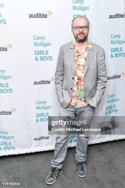 Playwright Dennis Kelly attends the Off-Broadway opening night of "Girls & Boys" at the Minetta Lane Theatre on June 20, 2018 in New York City.