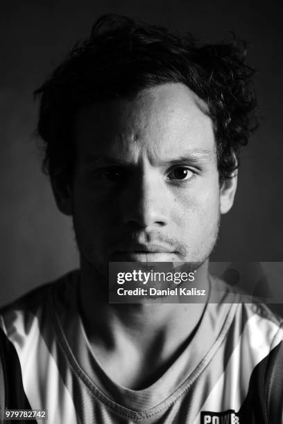 Steven Motlop of the Power poses for a portrait during a Port Power AFL training session at the Adelaide Oval on June 21, 2018 in Adelaide, Australia.