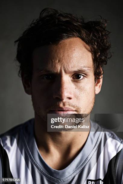 Steven Motlop of the Power poses for a portrait during a Port Power AFL training session at the Adelaide Oval on June 21, 2018 in Adelaide, Australia.