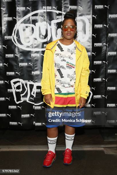 Rapsody attends the PUMA Basketball launch party at 40/40 Club on June 20, 2018 in New York City.