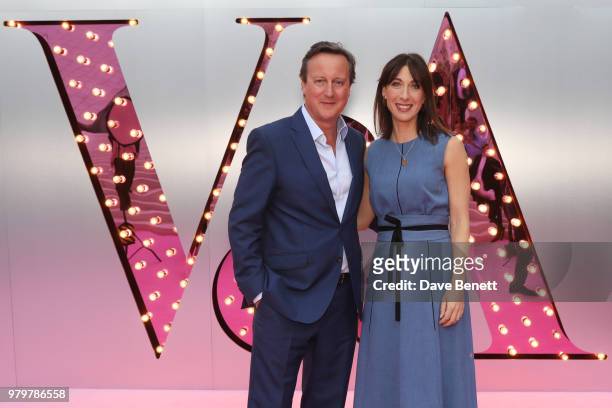 David Cameron and Samantha Cameron attend the Summer Party at the V&A in partnership with Harrods at the Victoria and Albert Museum on June 20, 2018...