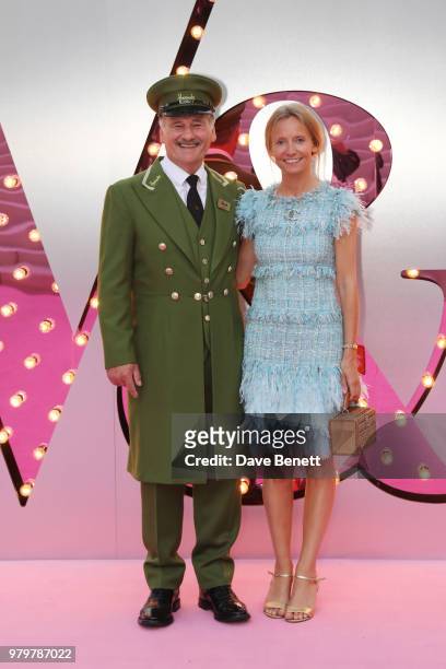 Martha Ward poses with the Harrods Green Man at the Summer Party at the V&A in partnership with Harrods at the Victoria and Albert Museum on June 20,...