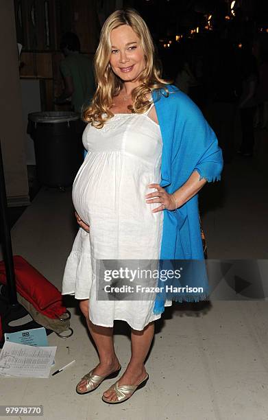 Actress Jennifer Gareis poses at CBS' "Bold And The Beautiful" 23rd Anniversary Celebration at Television City, CBS Studio Lot on March 23, 2010 in...