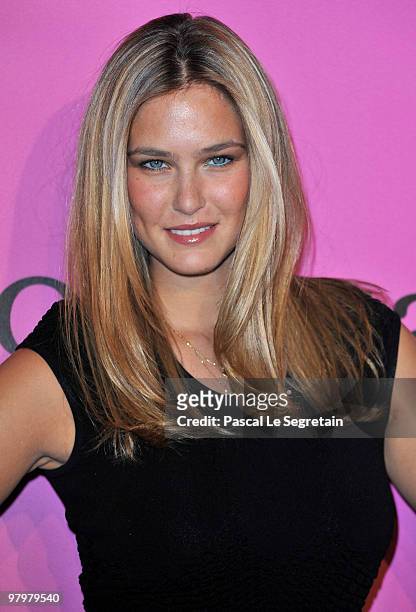 Model Bar Refaeli poses during a photocall before the presentation of "The Passionata" collection on March 23, 2010 in Paris, France.