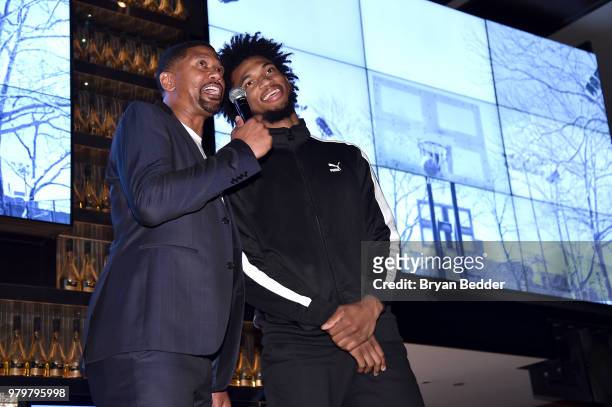 Jalen Rose and Marvin Bagley III attends the PUMA Basketball launch party at 40/40 Club on June 20, 2018 in New York City.