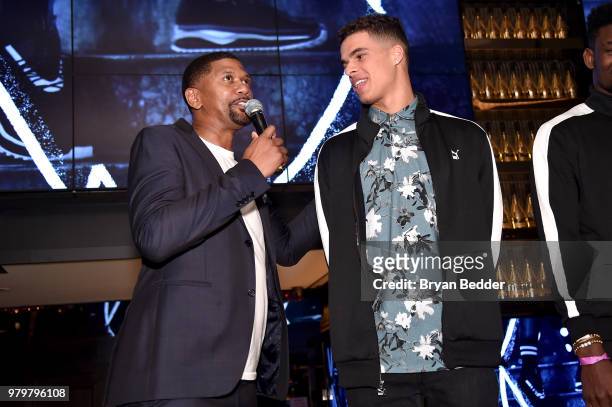 Jalen Rose and Michael Porter Jr. Attend the PUMA Basketball launch party at 40/40 Club on June 20, 2018 in New York City.