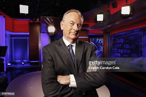 Fox News Host Bill O'Reilly poses for a portrait session for the Los Angeles Times on March 15 New York, NY. Published Images. CREDIT MUST READ:...