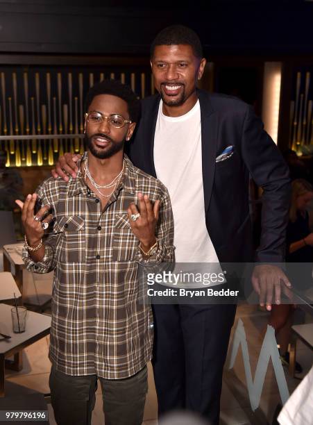Big Sean and Jalen Rose attend the PUMA Basketball launch party at 40/40 Club on June 20, 2018 in New York City.