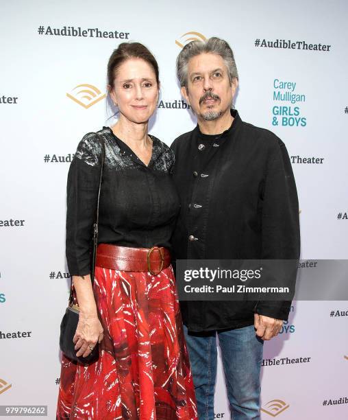 Julie Taymor and Elliot Goldenthal attend "Girls & Boys" opening night at the Minetta Lane Theatre on June 20, 2018 in New York City.