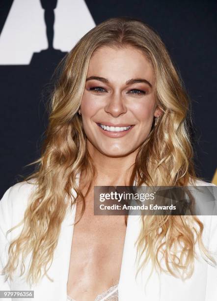 Singer LeAnn Rimes arrives at The Academy Of Motion Picture Arts And Sciences presentation of "The Sherman Brothers: A Hollywood Songbook" at the...