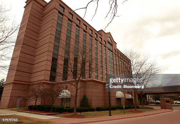 The Dearborn Ritz-Carlton hotel stands in Dearborn, Michigan, U.S., on Tuesday, March 23, 2010. In Dearborn, home of resurgent Ford Motor Co., the...