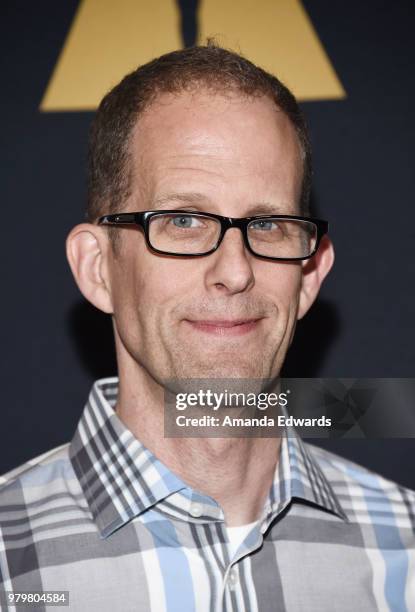 Pixar Animation Chief Creative Officer Pete Docter arrives at The Academy Of Motion Picture Arts And Sciences presentation of "The Sherman Brothers:...