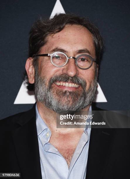 Screenwriter Bob Peterson arrives at The Academy Of Motion Picture Arts And Sciences presentation of "The Sherman Brothers: A Hollywood Songbook" at...