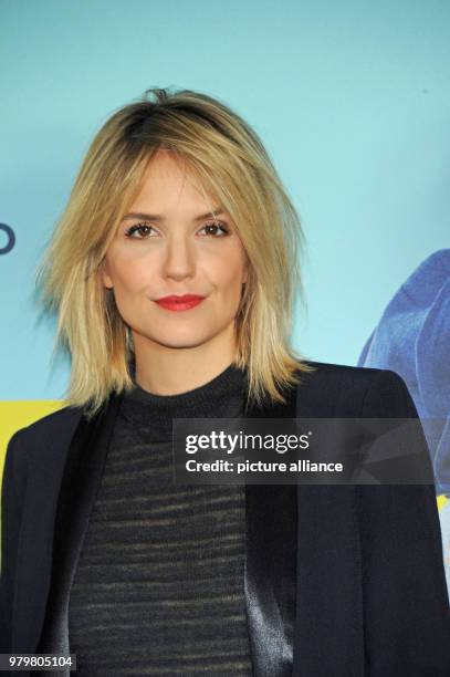 March 2018, Germany, Munich: The French actress Laurence Arne at the photocall of her film 'Die Sch'tis in Paris' . The comedy will be shown in...