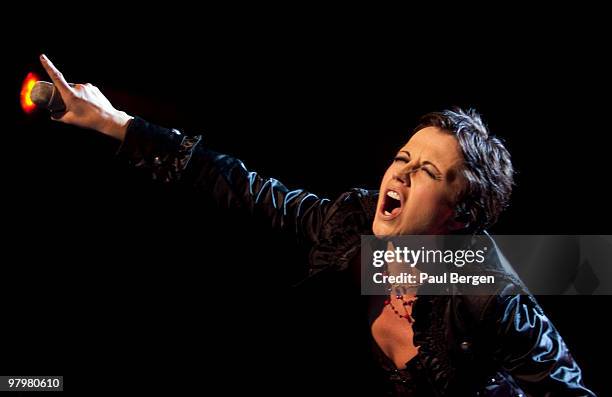 Dolores O'Riordan, of Irish rock band The Cranberries, performs on stage at Heineken Music Hall on March 23, 2010 in Amsterdam, Netherlands.